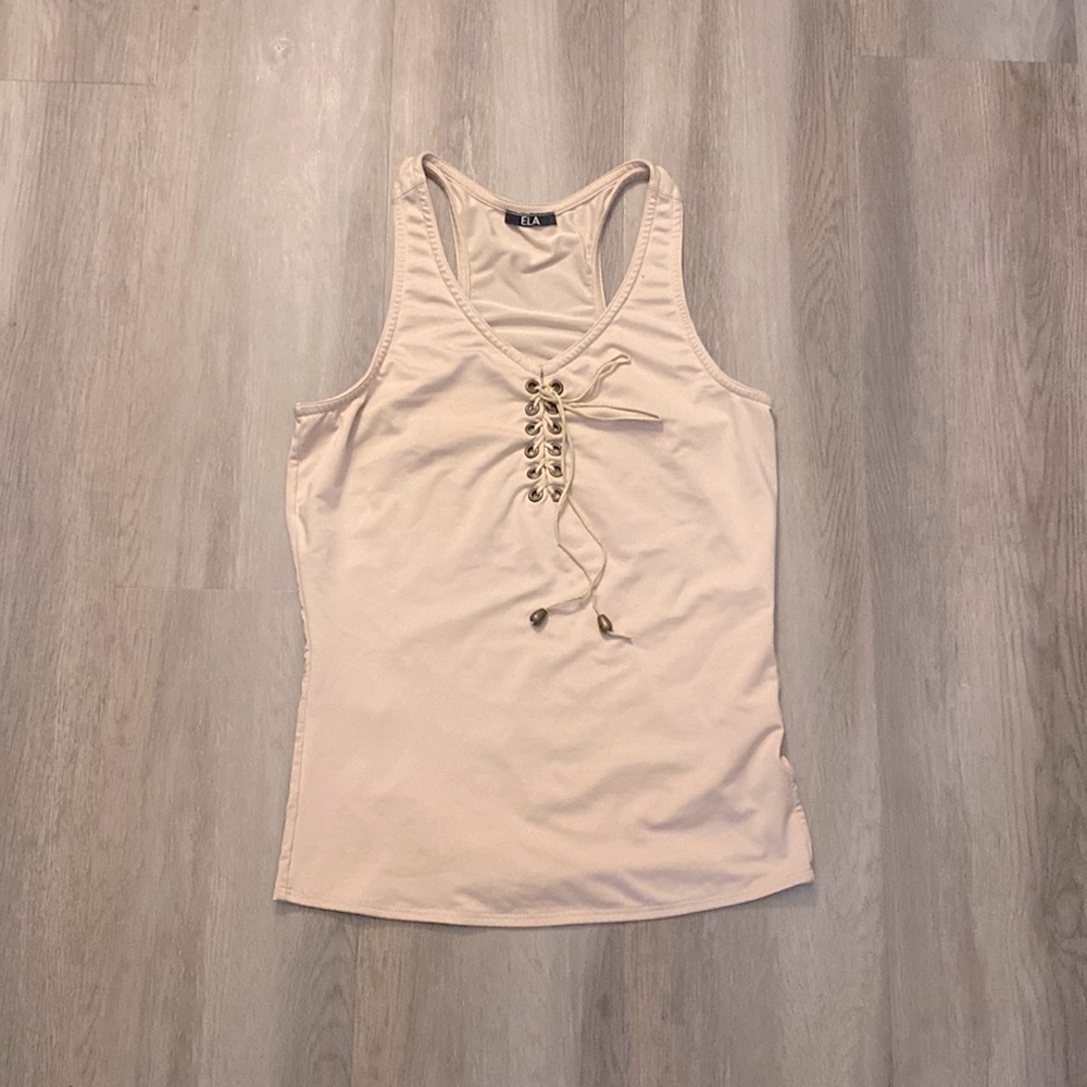 Cream color summer tank top